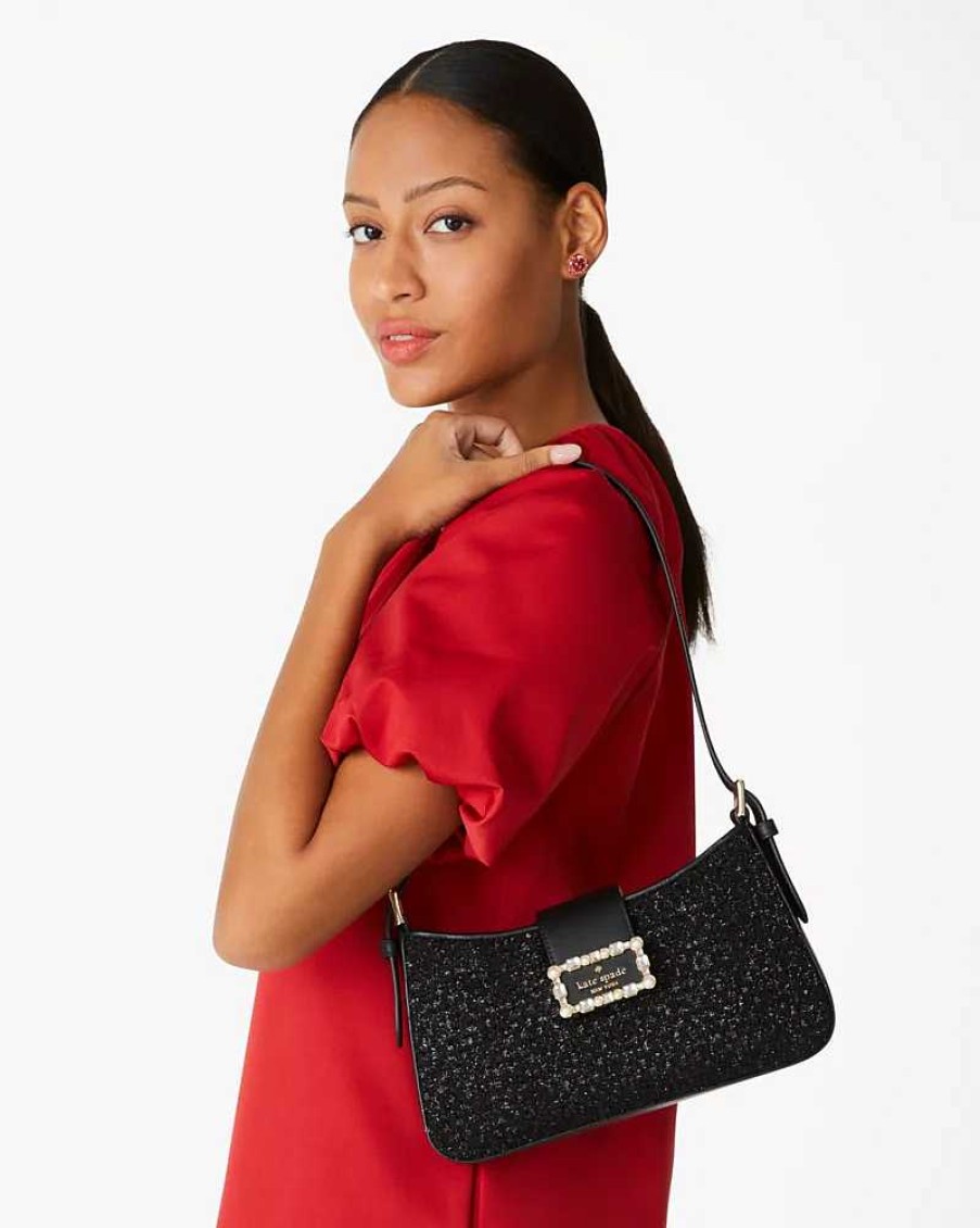 Handbags Kate Spade Outlet | Reegan Tinsel Tweed Small Shoulder Bag