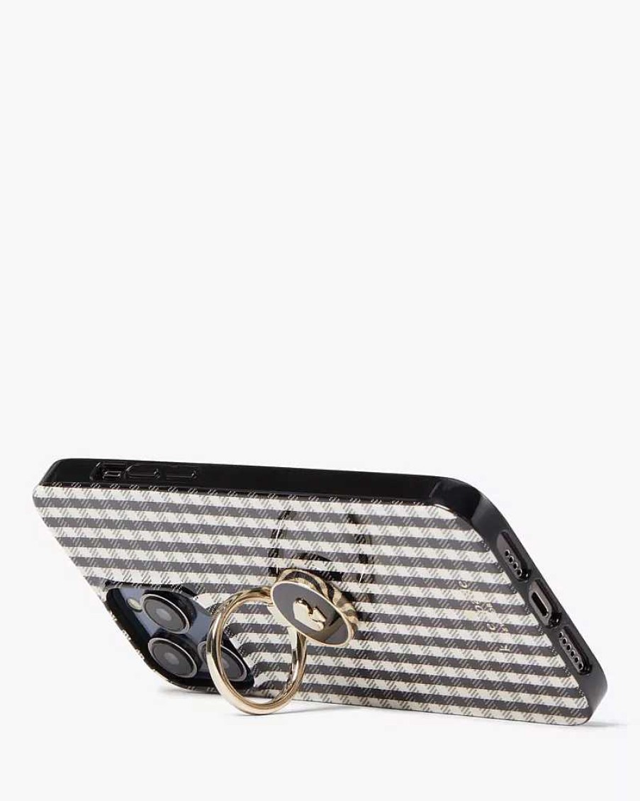 Accessories Kate Spade Outlet | Jazzy Gingham Stability Ring Iphone 14 Pro Max Case