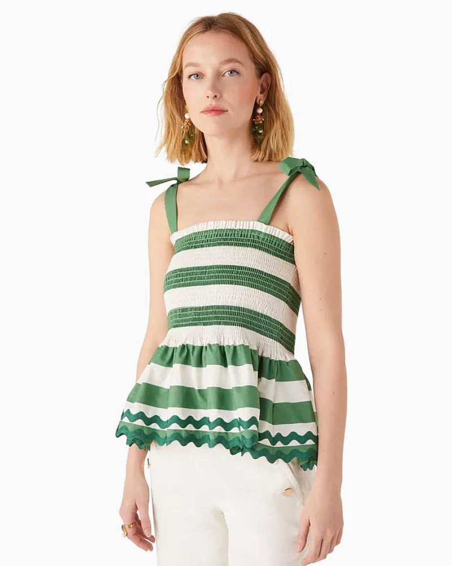 Clothing Kate Spade Outlet | Beach Time Stripe Smocked Top