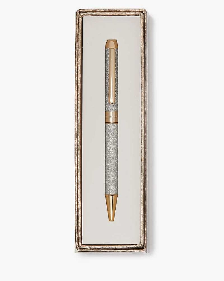 Accessories Kate Spade Outlet | Silver Glitter Ballpoint Pen