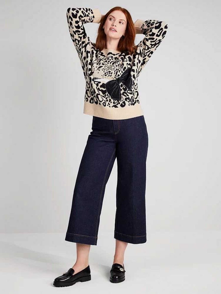 Clothing Kate Spade Outlet | Leopard Bow Sweater