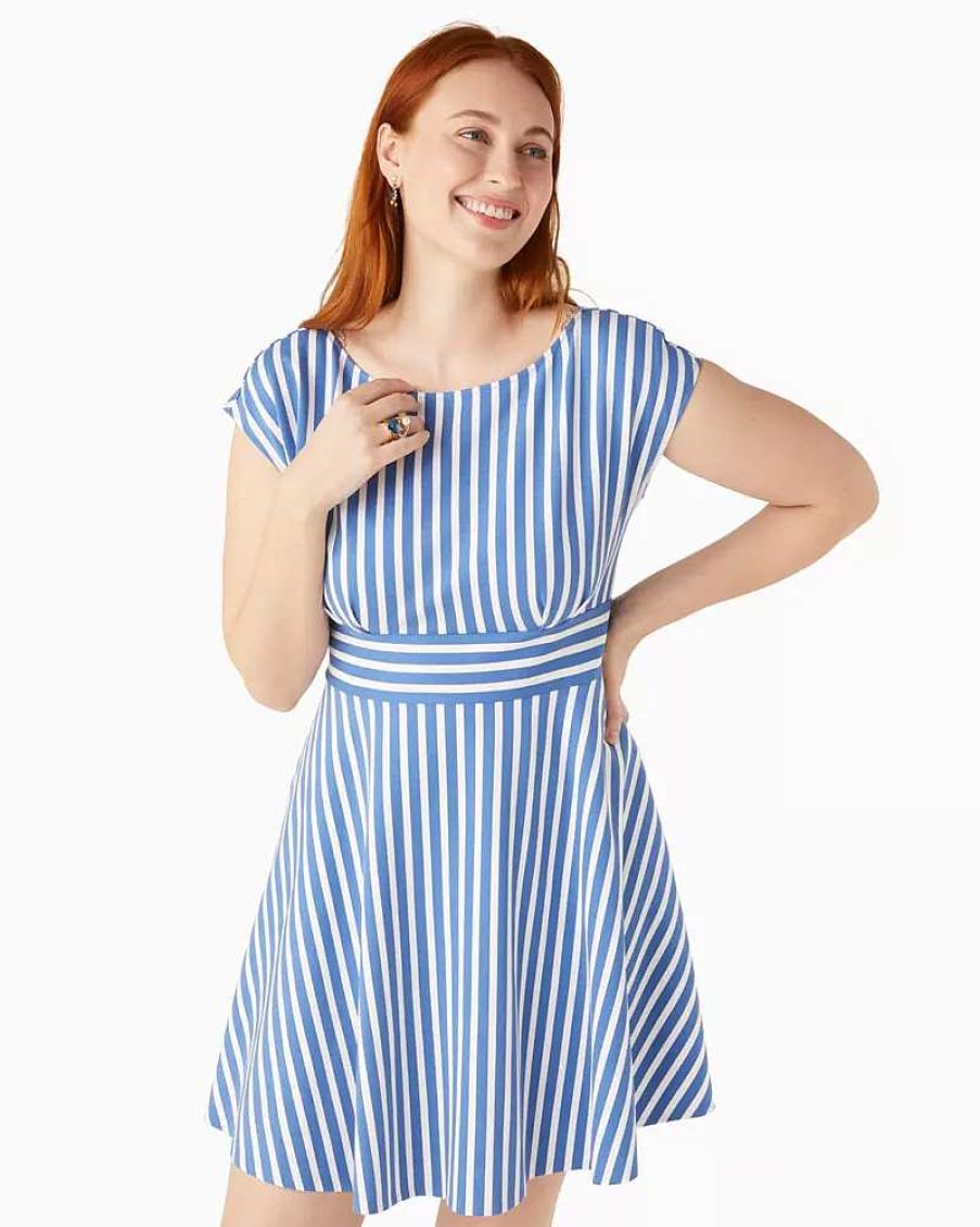 Clothing Kate Spade Outlet | Basket Stripe Ponte Fiorella Dress