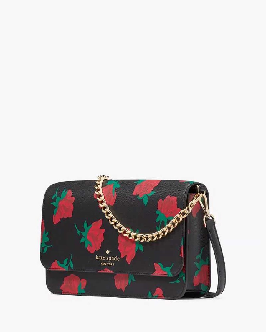 Handbags Kate Spade Outlet | Madison Rose Toss Printed Flap Crossbody