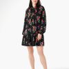 Clothing Kate Spade Outlet | Autumn Floral Tie Neck Dress