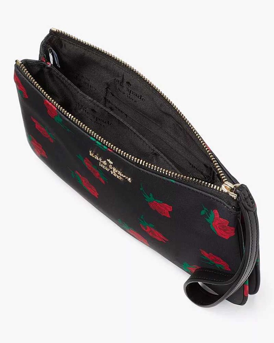 Wallets Kate Spade Outlet | Chelsea Rose Toss Printed Medium Wristlet Pouch