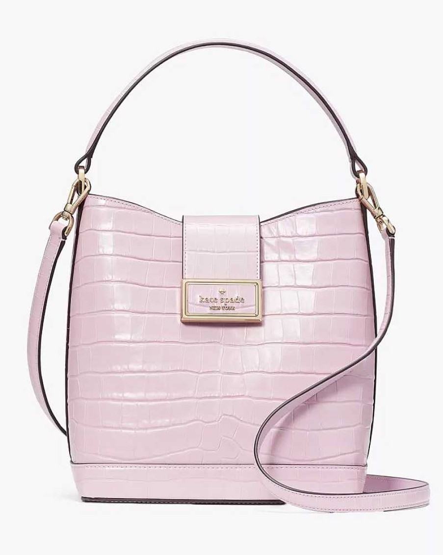 Handbags Kate Spade Outlet | Reegan Croc Embossed Bucket Bag