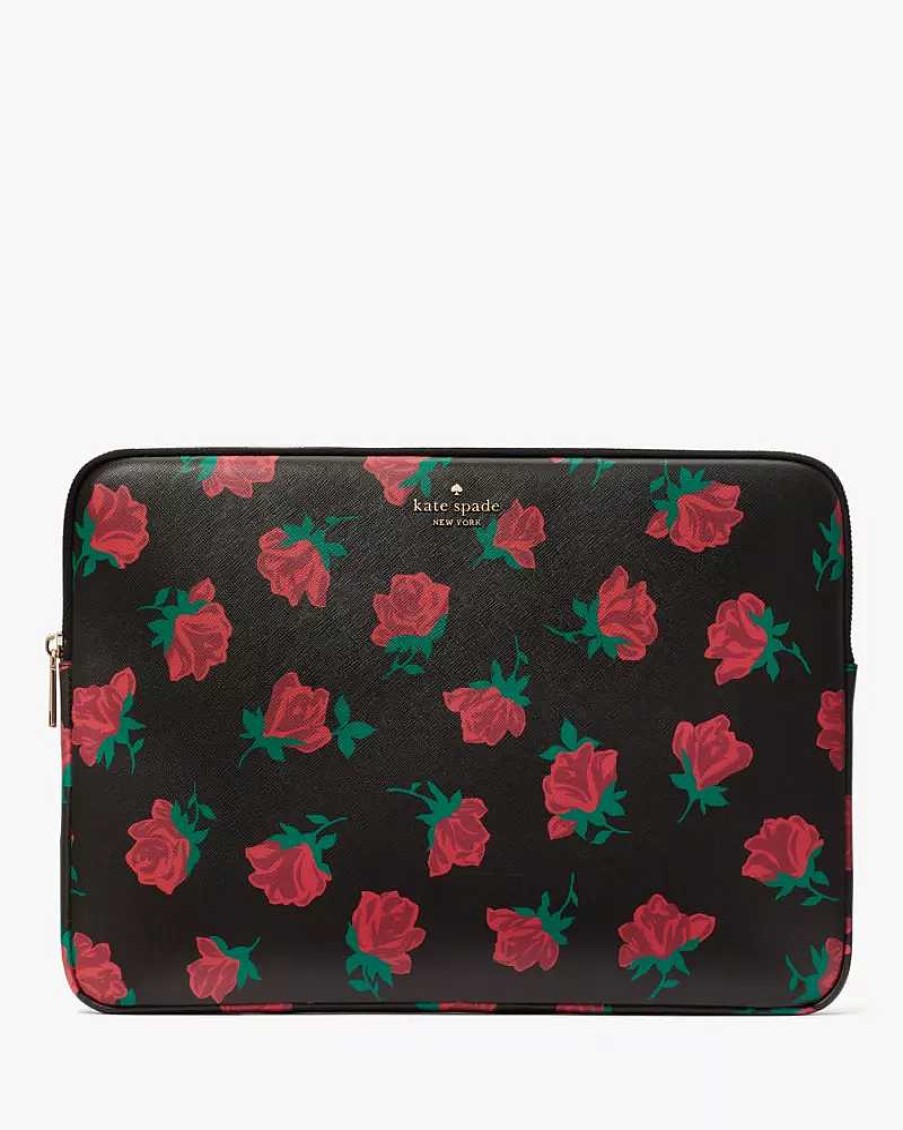 Accessories Kate Spade Outlet | Madison Rose Toss Printed Laptop Sleeve