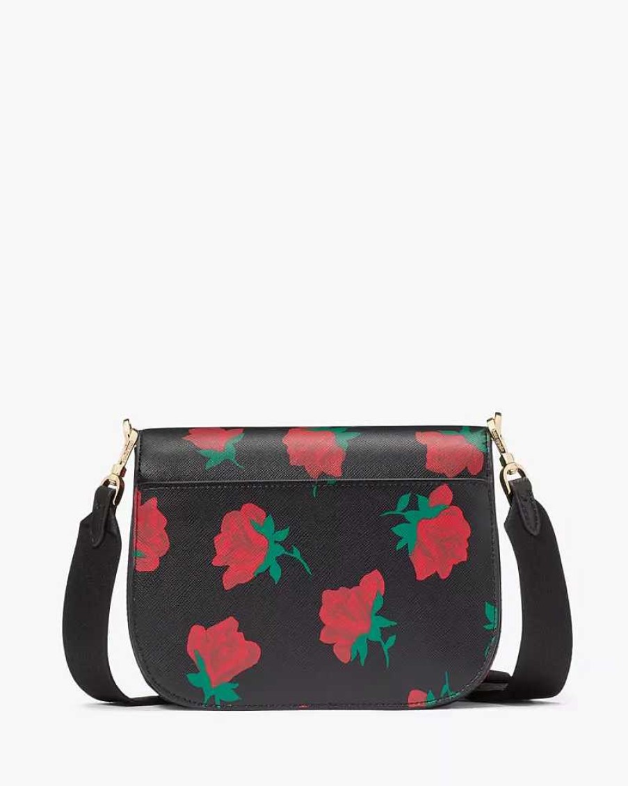 Handbags Kate Spade Outlet | Madison Rose Toss Printed Saddle Bag