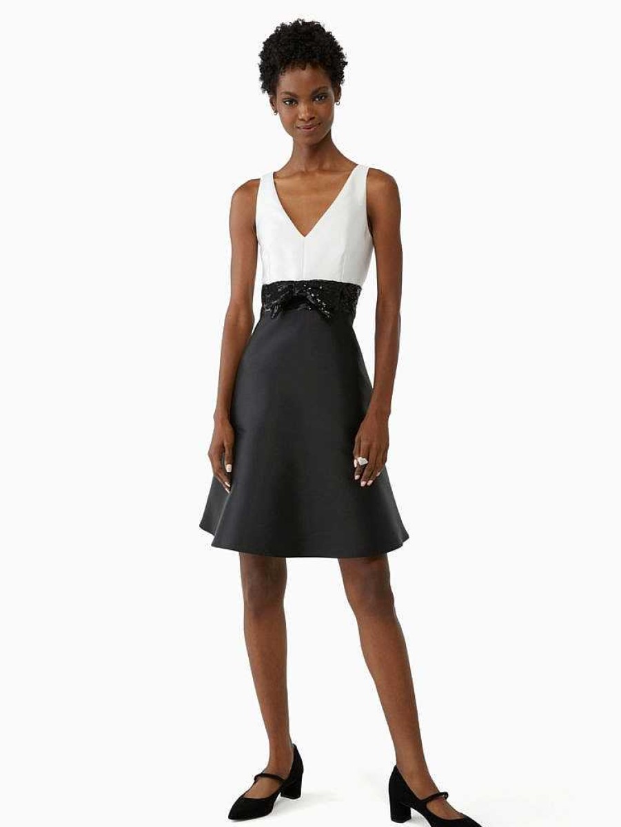 Clothing Kate Spade Outlet | Sequin Bow Fit-And-Flare Dress