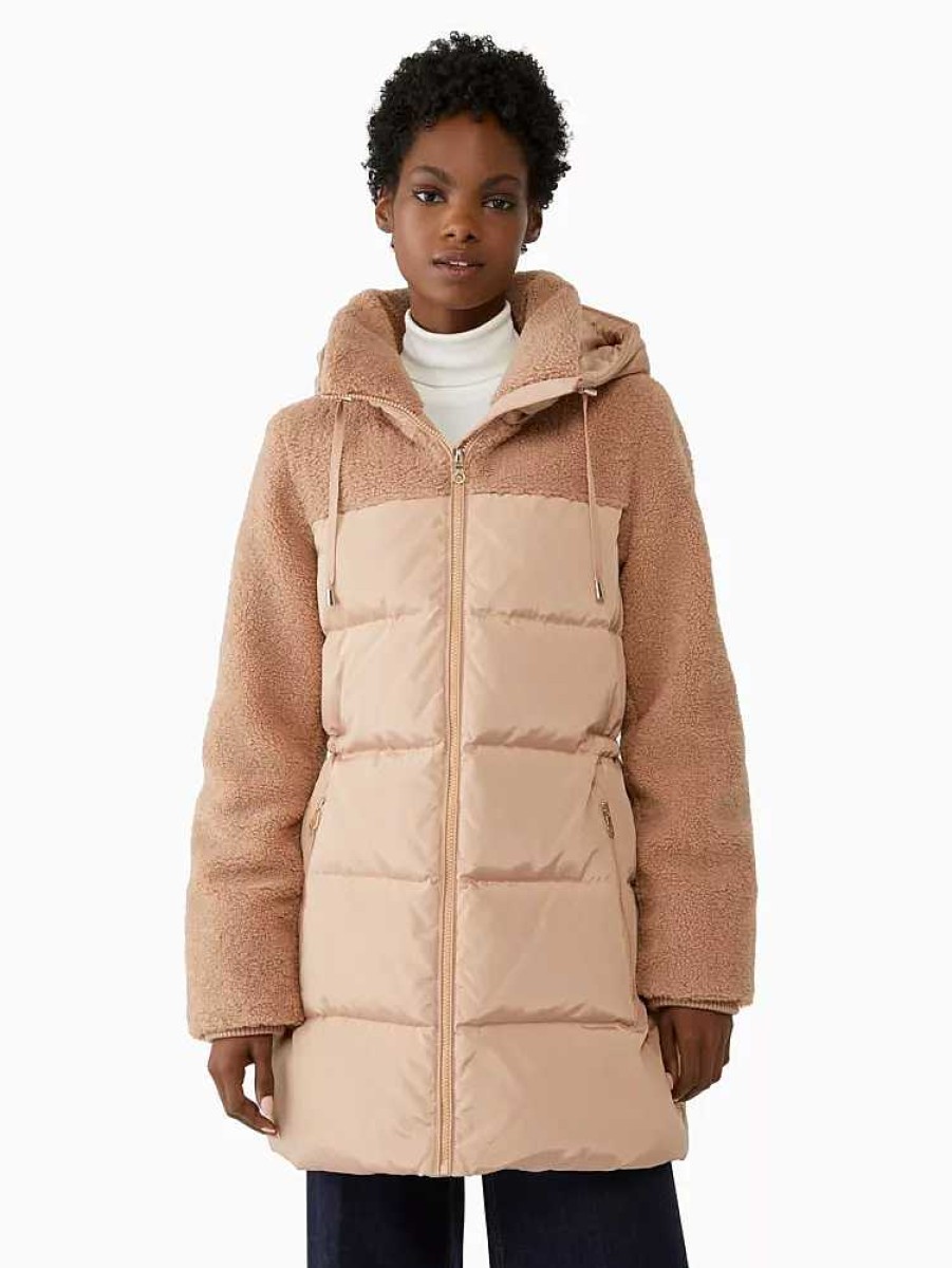 Clothing Kate Spade Outlet | Mixed Media Sherpa Puffer