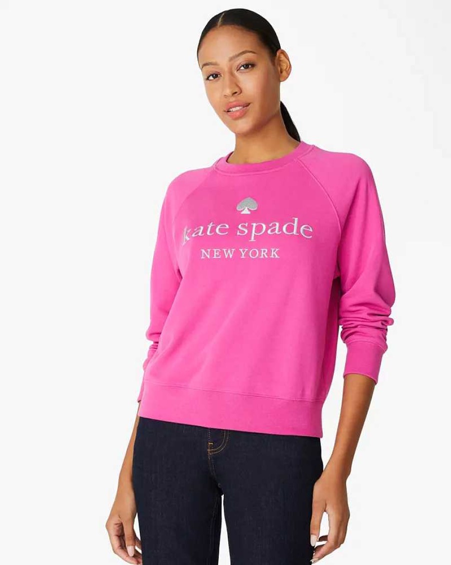 Clothing Kate Spade Outlet | Embroidered Logo Sweatshirt