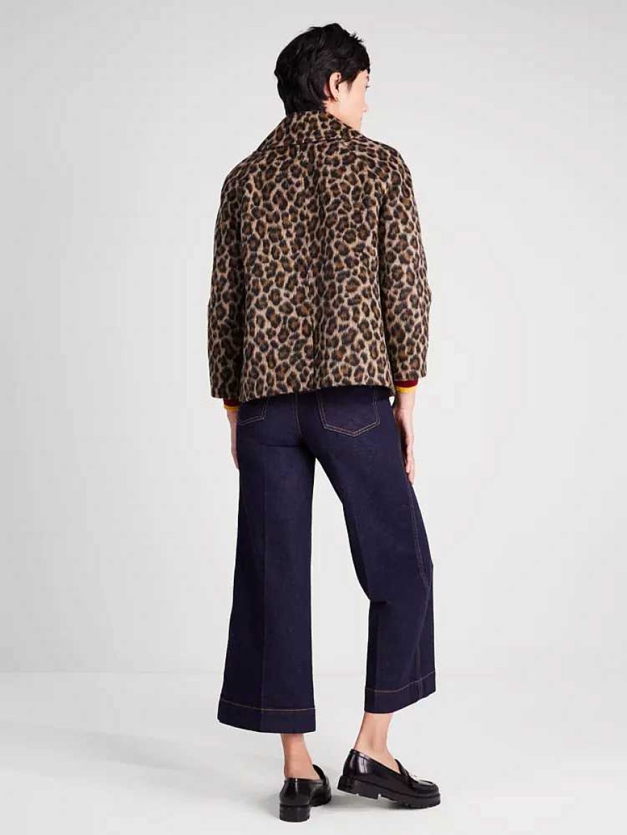 Clothing Kate Spade Outlet | Brushed Leopard Jacket