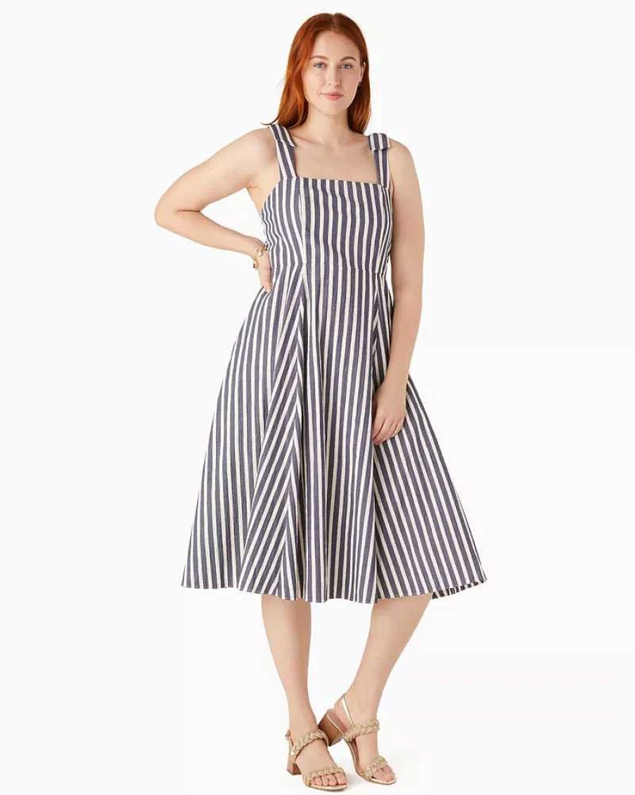 Clothing Kate Spade Outlet | Basket Stripe Fit-And-Flare Dress