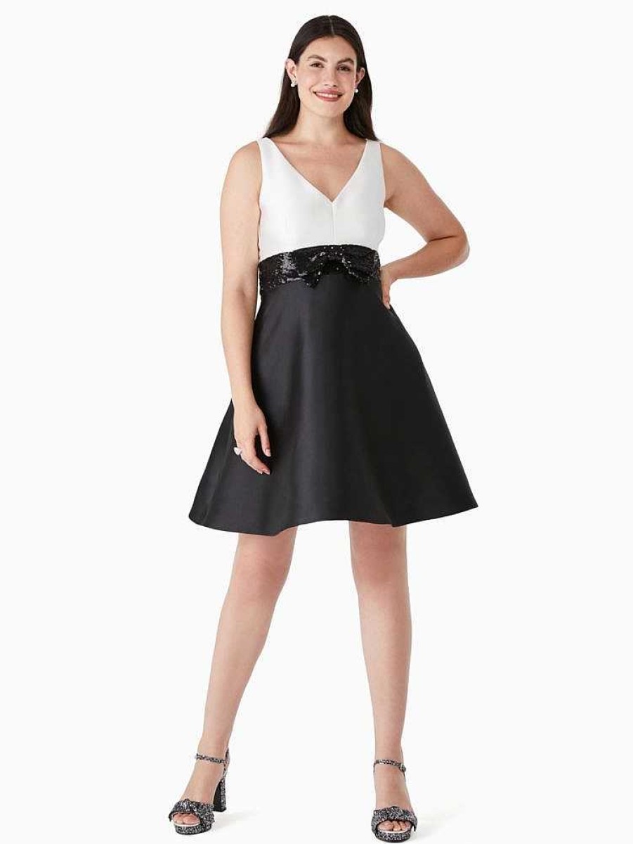 Clothing Kate Spade Outlet | Sequin Bow Fit-And-Flare Dress