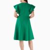 Clothing Kate Spade Outlet | Ponte Flutter-Sleeve Dress