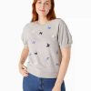 Clothing Kate Spade Outlet | Embroidered Butterfly Pullover Sweatshirt