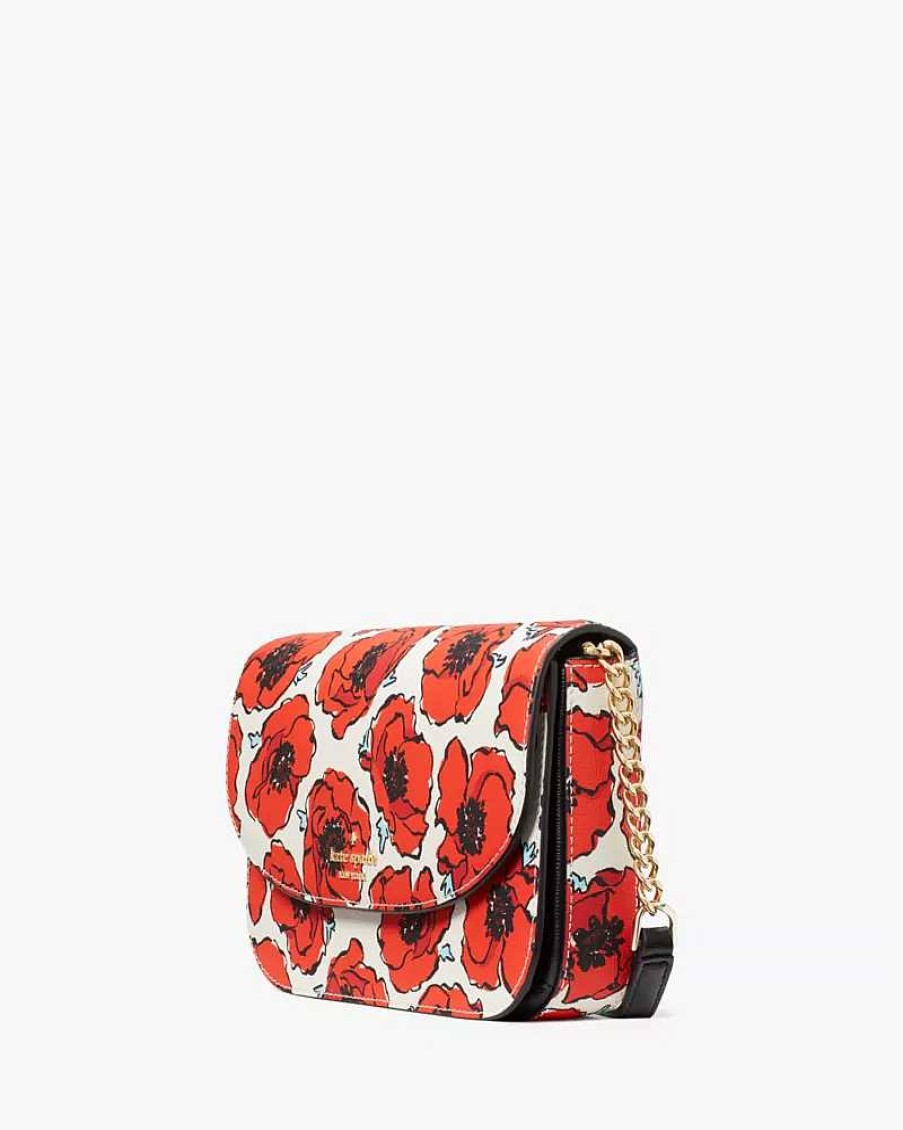 Handbags Kate Spade Outlet | Kristi Poppy Printed Chain Flap Crossbody