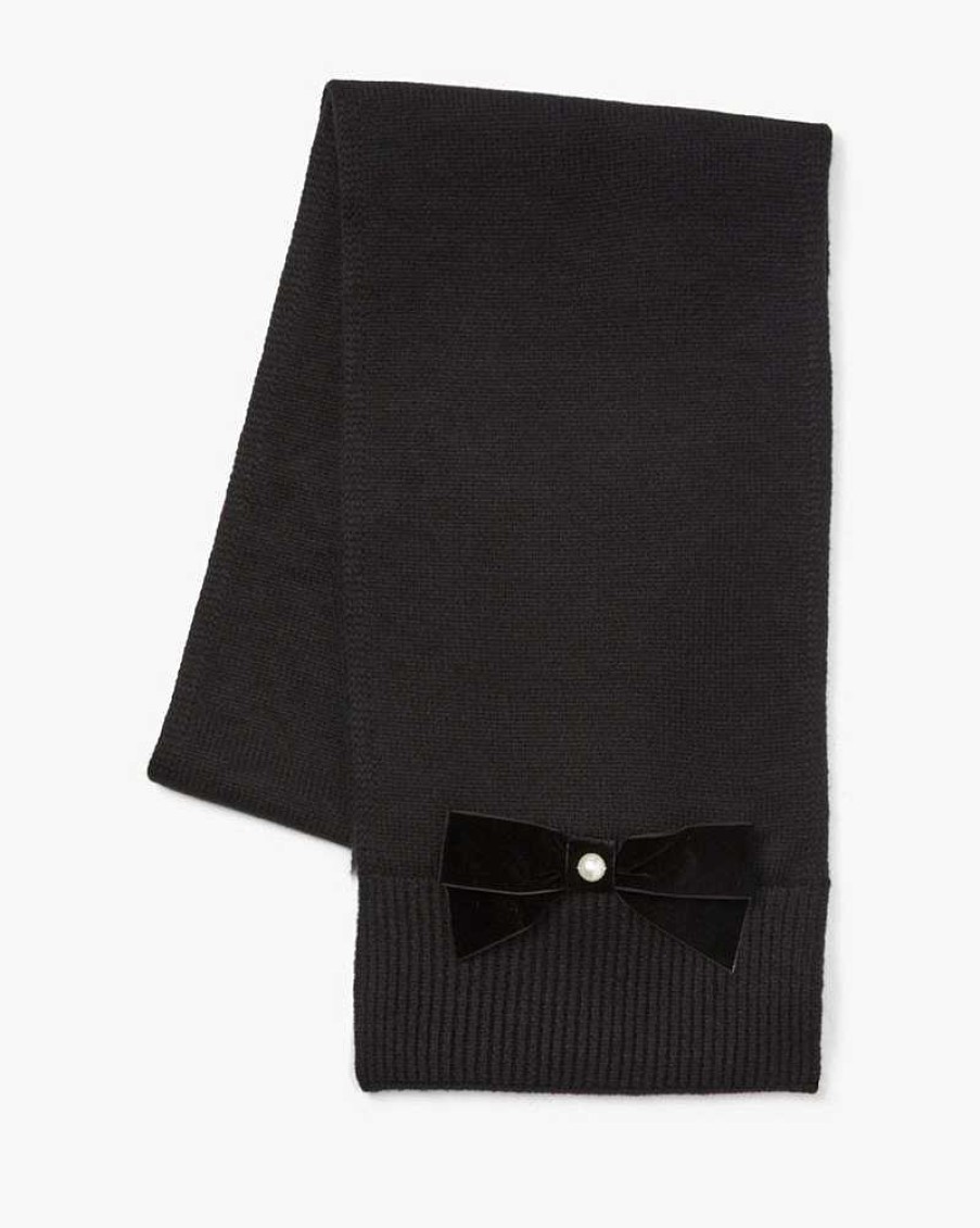 Accessories Kate Spade Outlet | Velvet Bow Knit Scarf