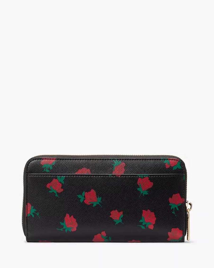 Handbags Kate Spade Outlet | Madison Rose Toss Printed Large Continental Wallet