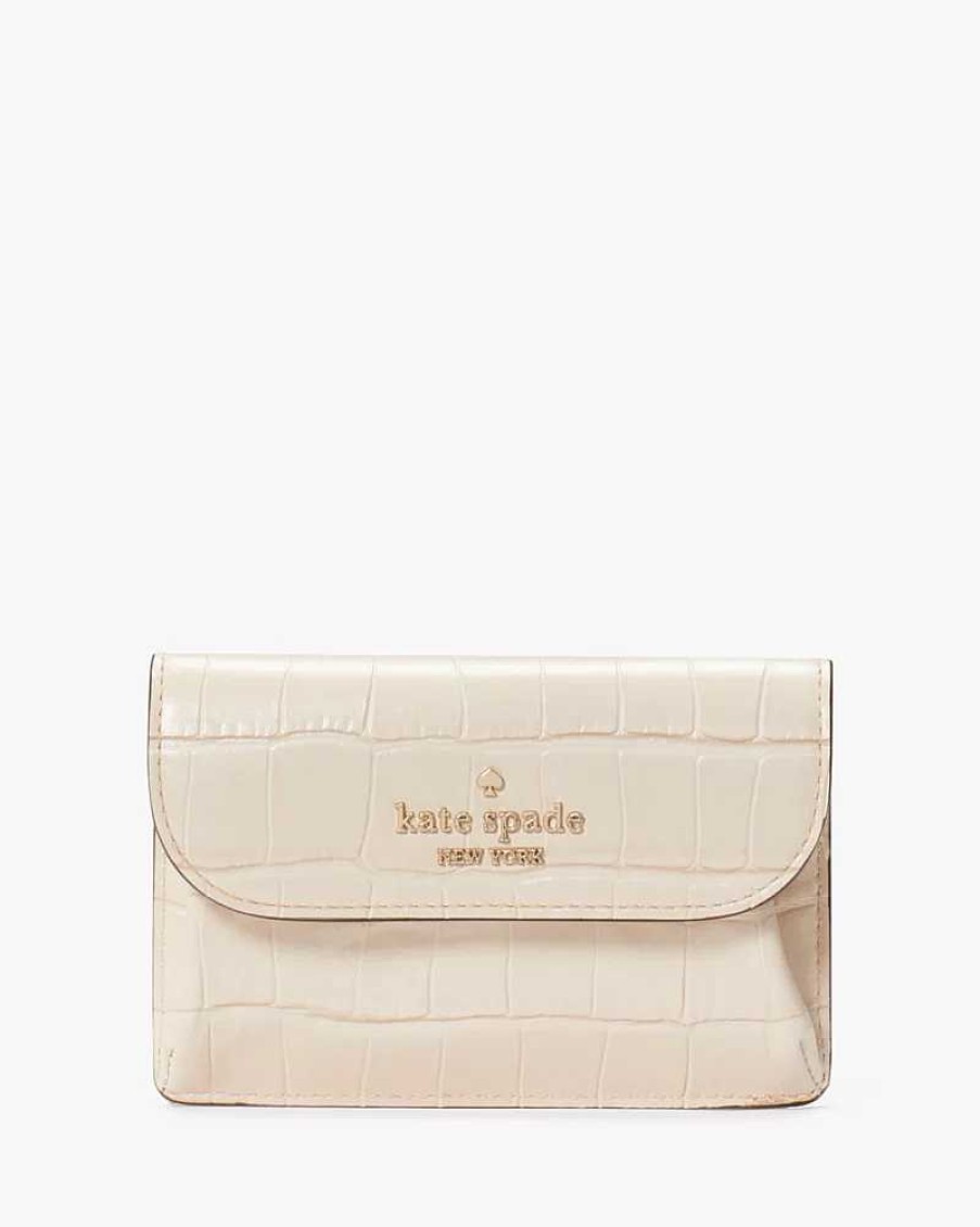 Wallets Kate Spade Outlet | Dumpling Croc Embossed Small Card Holder