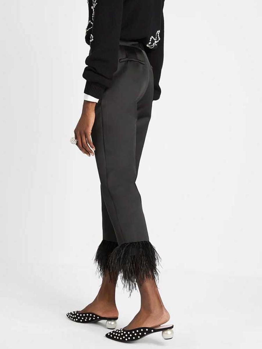 Clothing Kate Spade Outlet | Satin Feather Trim Pant