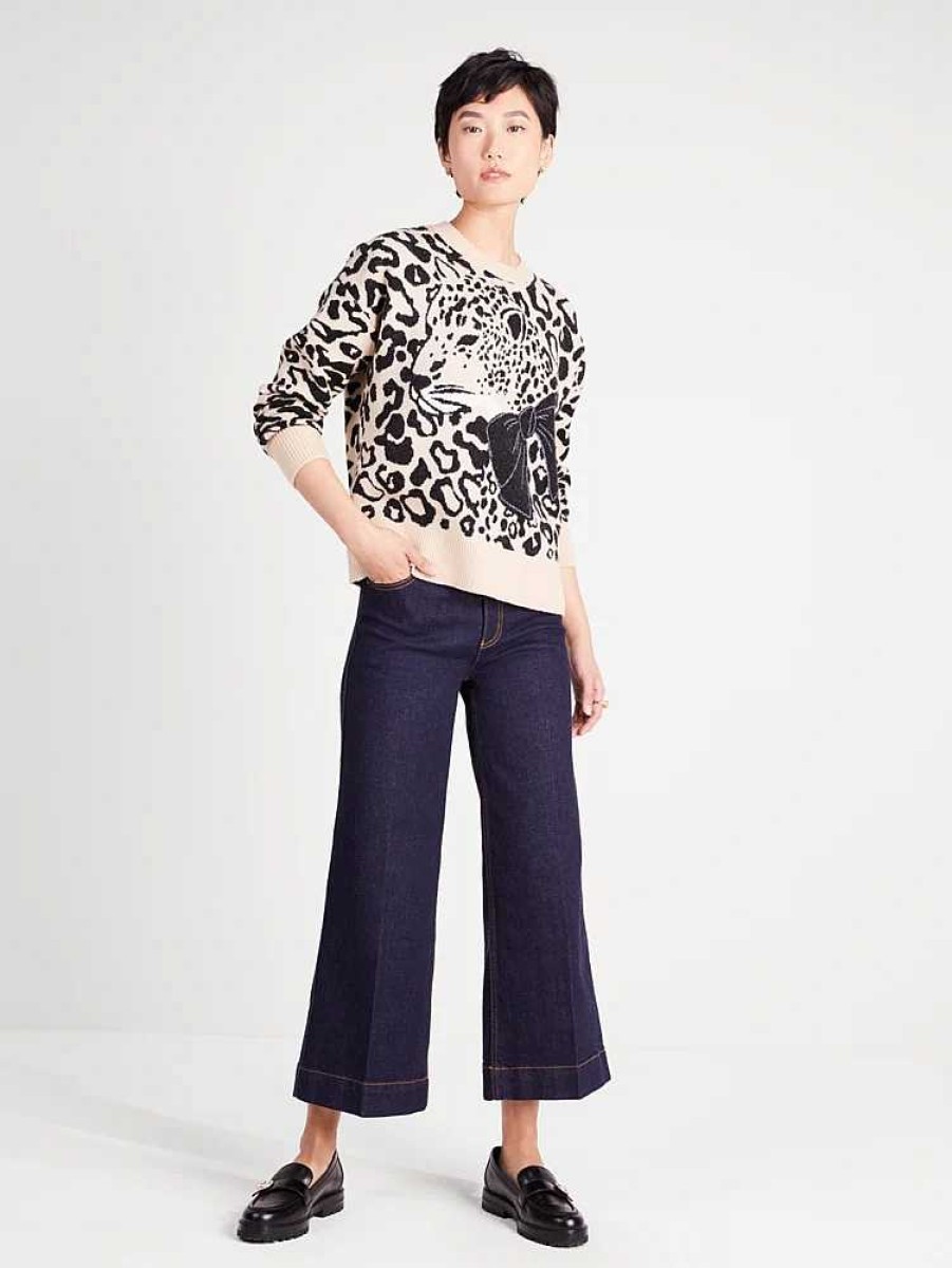 Clothing Kate Spade Outlet | Leopard Bow Sweater