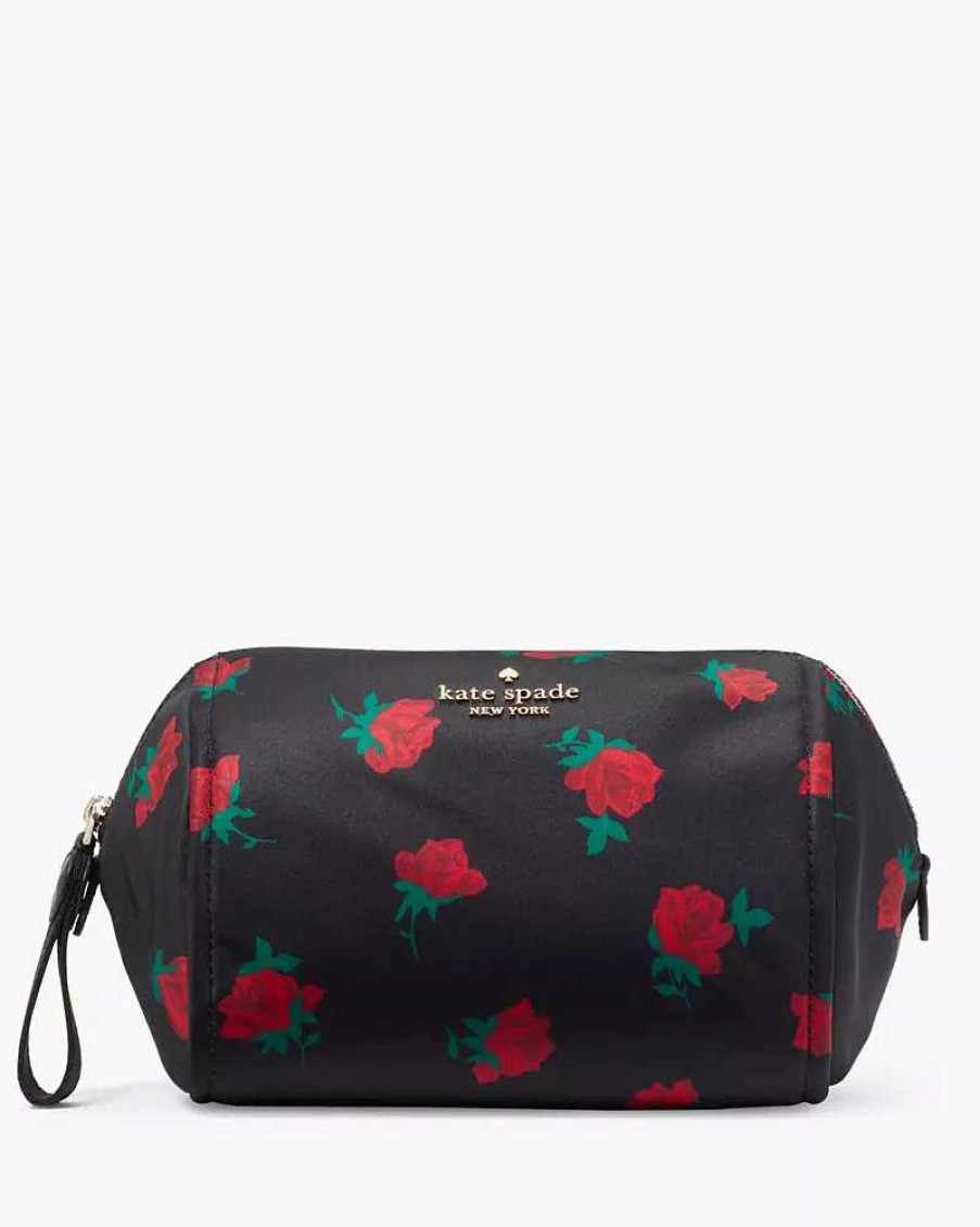 Accessories Kate Spade Outlet | Chelsea Rose Toss Printed Medium Cosmetic Case