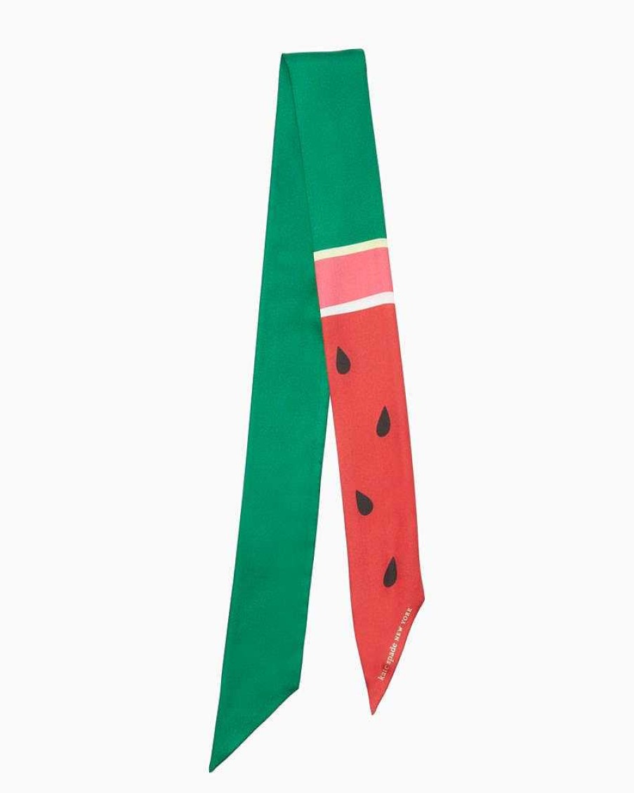 Handbags Kate Spade Outlet | Watermelon Party Silk Skinny Scarf