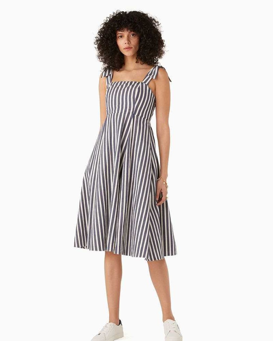 Clothing Kate Spade Outlet | Basket Stripe Fit-And-Flare Dress