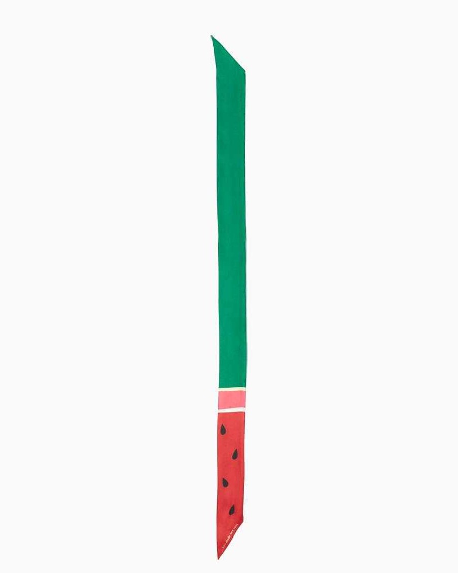 Handbags Kate Spade Outlet | Watermelon Party Silk Skinny Scarf