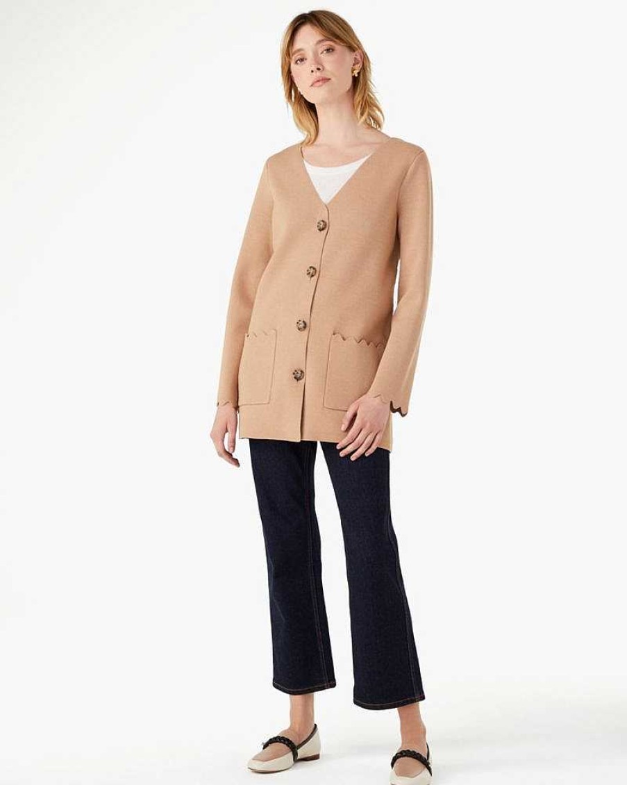 Clothing Kate Spade Outlet | Scalloped Sweater Blazer