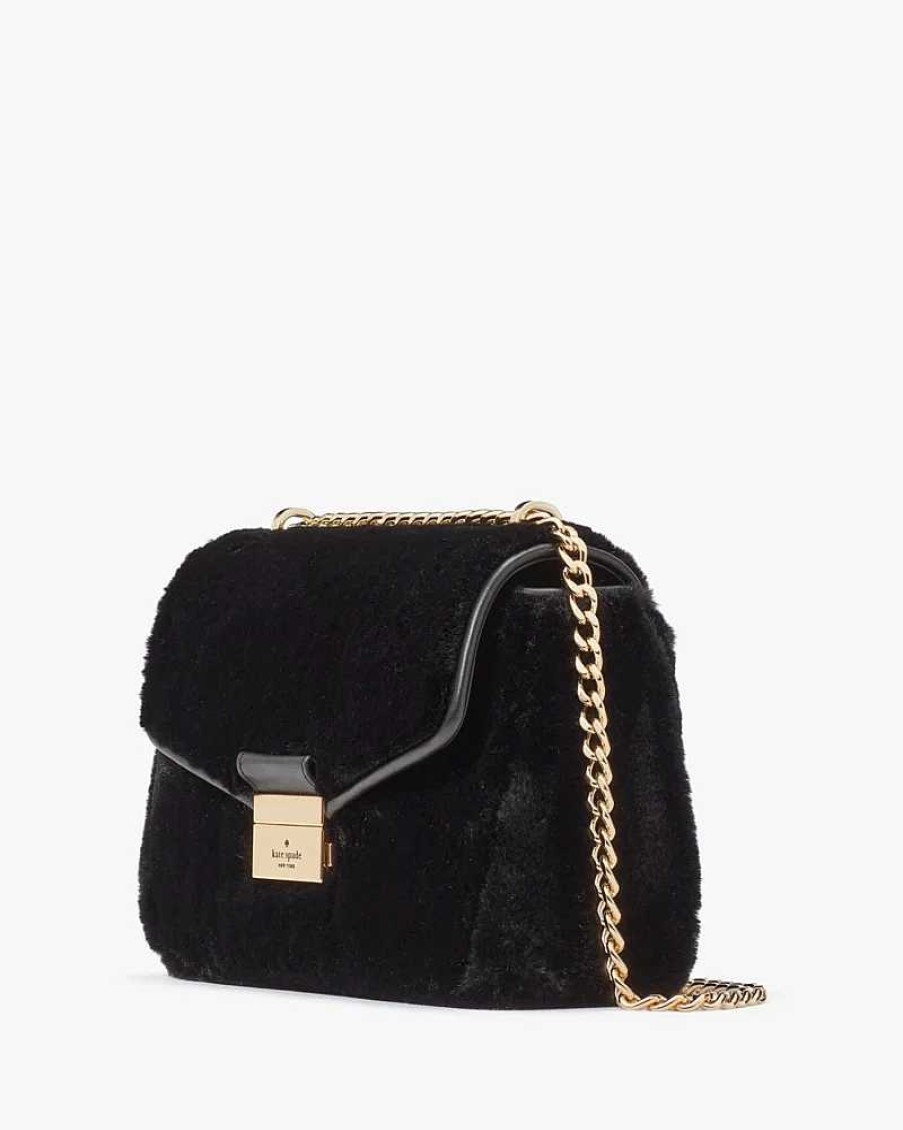 Handbags Kate Spade Outlet | Carey Faux Fur Small Flap Shoulder