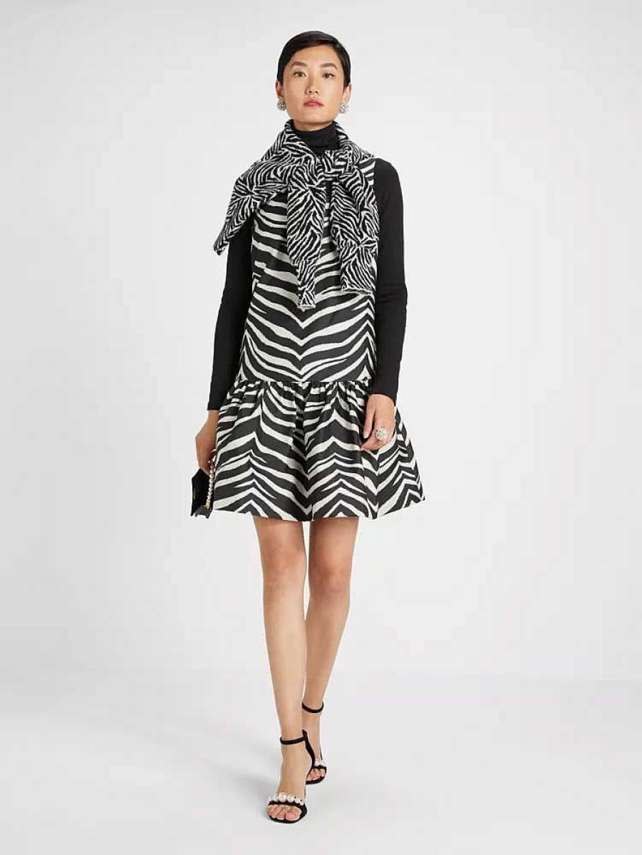 Clothing Kate Spade Outlet | Bold Zebra Taffeta Shift Dress