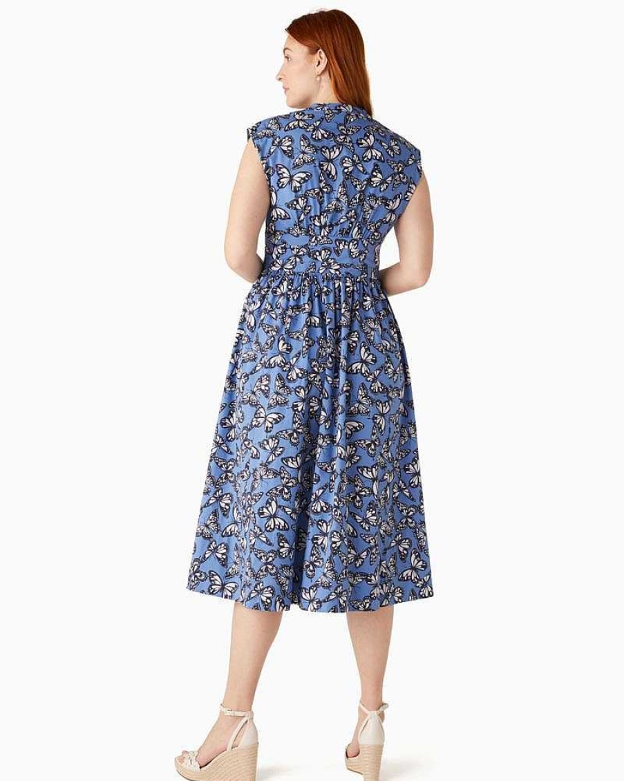 Handbags Kate Spade Outlet | Poplin Bow Butterfly Print Dress