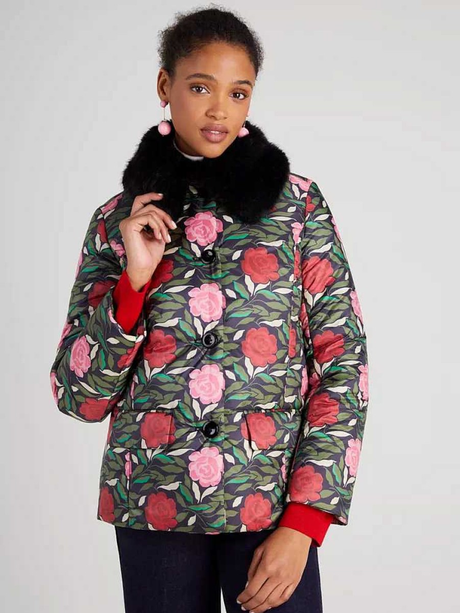 Clothing Kate Spade Outlet | Rose Garden Puffer Jacket