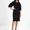 Clothing Kate Spade Outlet | Ponte Pleated-Shoulder Dress