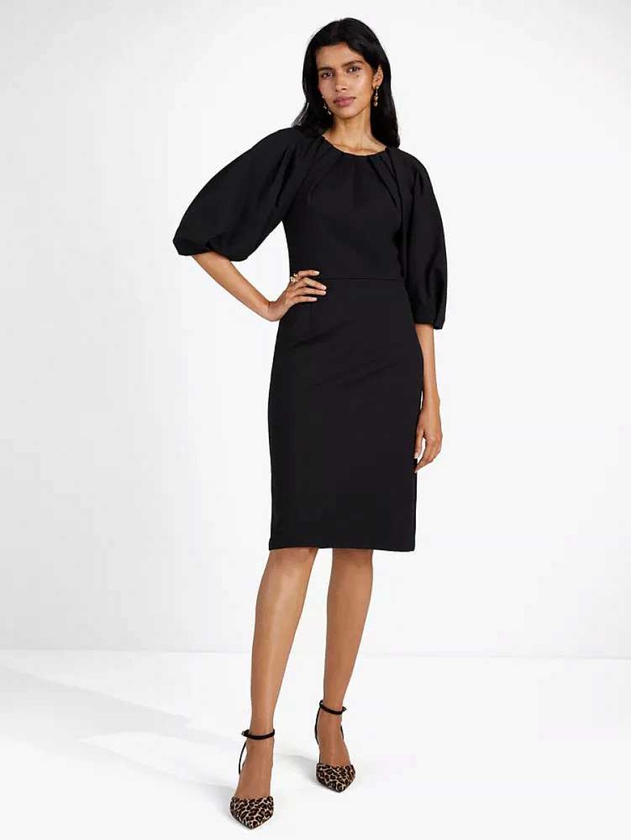 Clothing Kate Spade Outlet | Ponte Pleated-Shoulder Dress