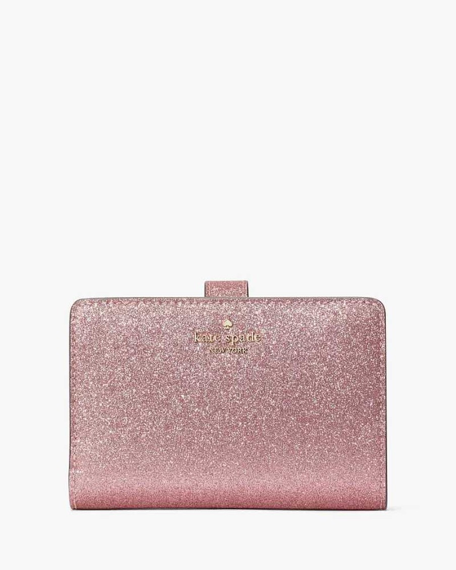 Wallets Kate Spade Outlet | Glimmer Glitter Medium Compact Bifold Wallet