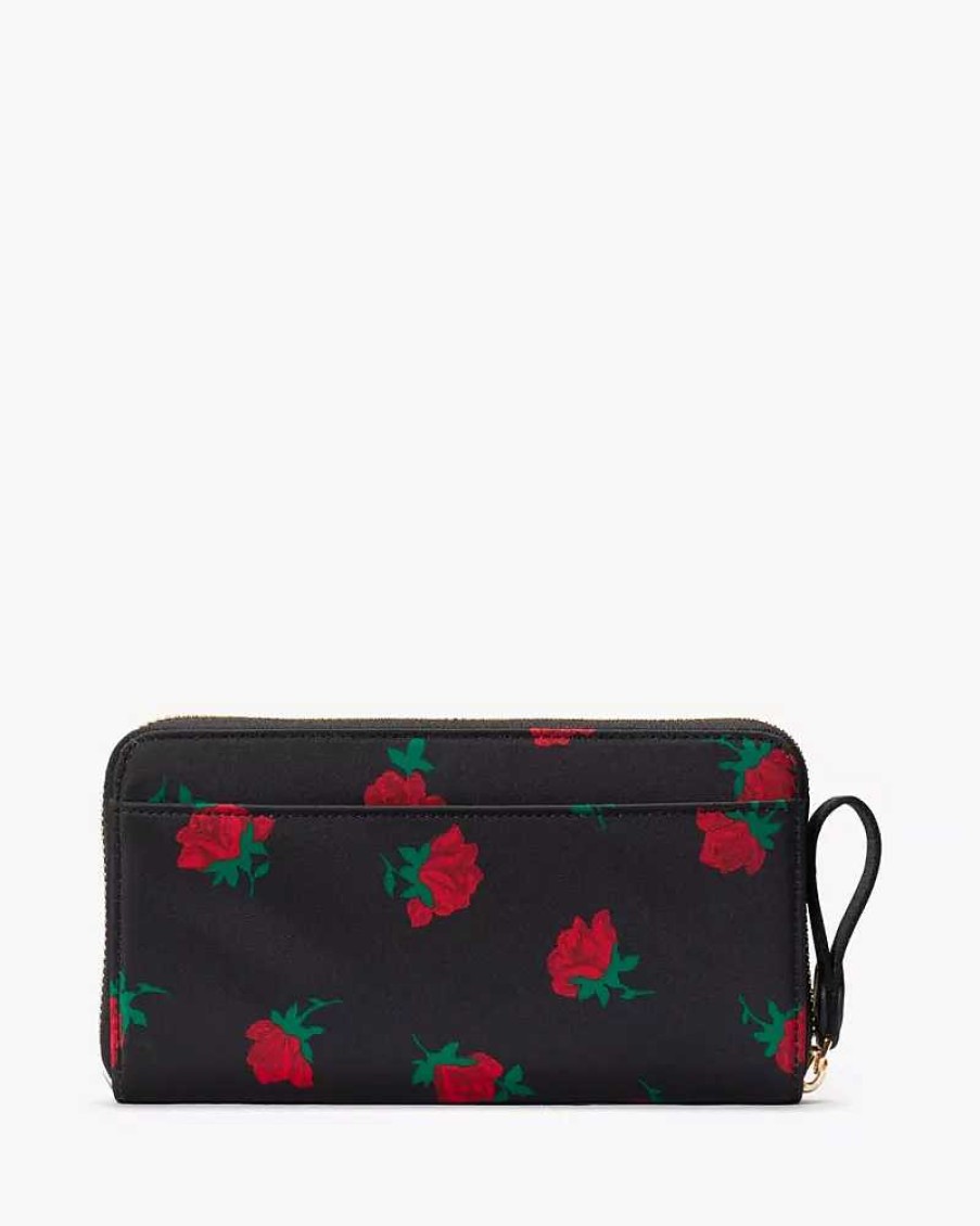 Wallets Kate Spade Outlet | Chelsea Rose Toss Printed Large Continental Wallet