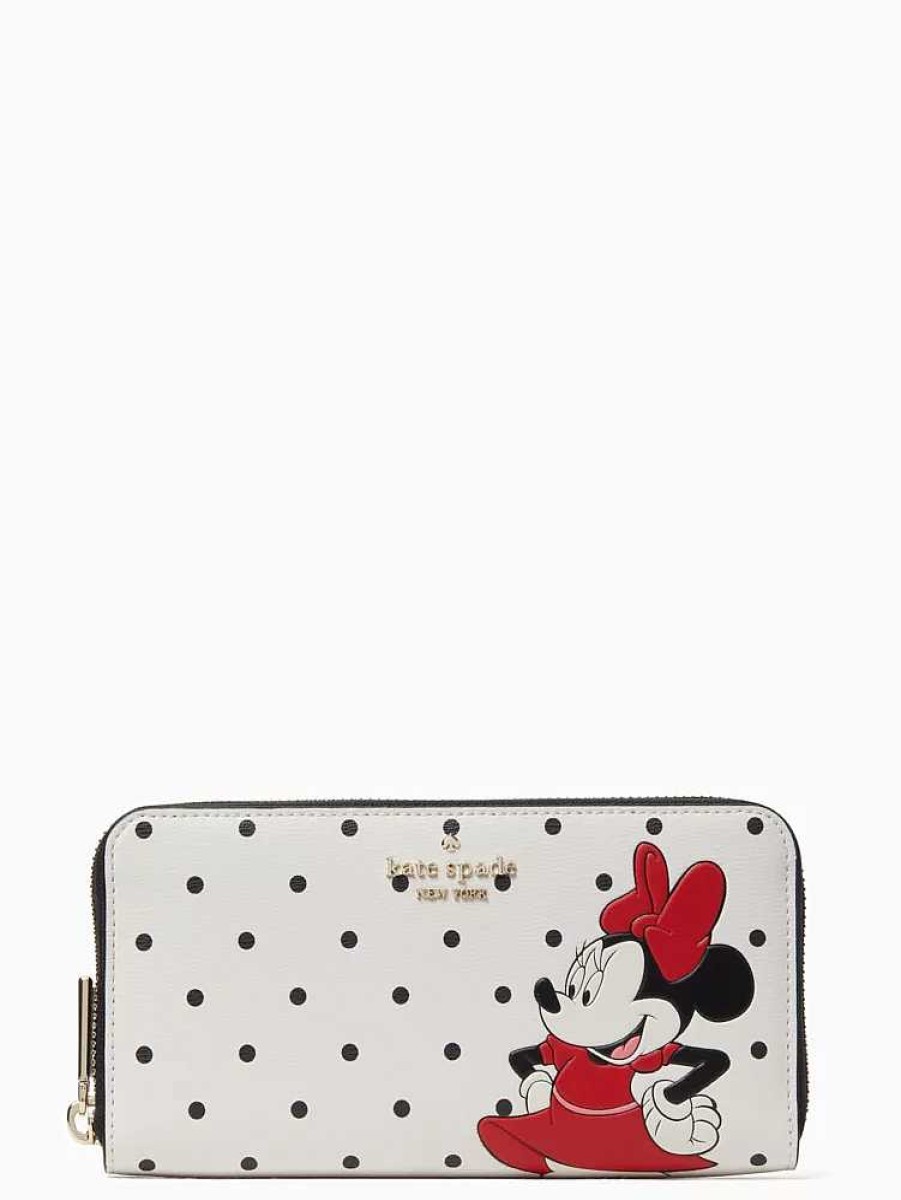 Wallets Kate Spade Outlet | Disney X Kate Spade New York Minnie Mouse Large Continental Wallet