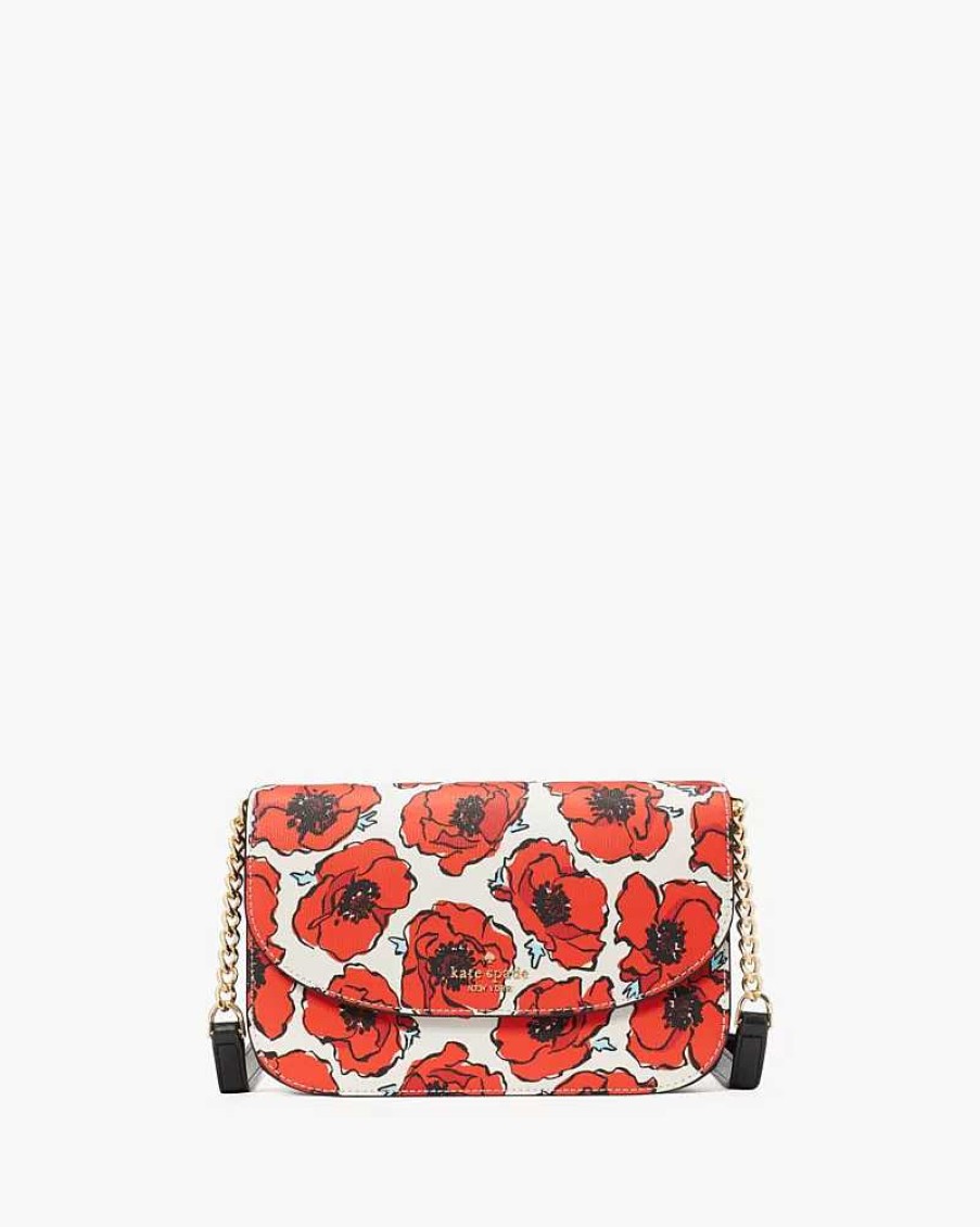 Handbags Kate Spade Outlet | Kristi Poppy Printed Chain Flap Crossbody